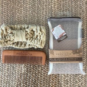 Provincia Spa Set - Wood Comb & Lux Headband